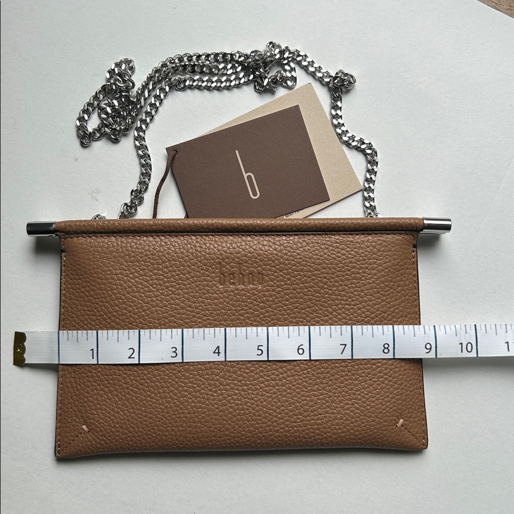 NWT BEHNO FRIDA MINI CROSSBODY BAG IN ALMOND - Picture 2 of 7